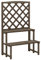 vidaXL Tannenholz Massiv Blumentreppe mit Rankgitter Rankhilfe Spalier Pflanzenregal Blumenständer Blumenregal Pflanzenständer Grau 70x42x115cm