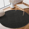 SANAT Kurzflor Teppich Wohnzimmer - Uni Modern Teppiche fürs Schlafzimmer, Arbeitszimmer, Büro, Flur, Kinderzimmer und Küche - Dunkelgrau, 80 cm Rund