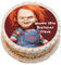 Chucky Doll Personalised PRECUT Cake Topper 7.5 Inch Round Edible Icing Sheet Birthday Decoration