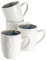 MÄSER Frozen, Kaffeebecher 4er Set in unregelmäßiger Hammerschlag-Optik, 4 große Kaffeetassen aus Keramik in modernem Vintage Look, Steinzeug, Blau