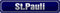 vianmo Blechschild 10x46 cm St. Pauli Hamburg Deko Geschenk Metall Schild