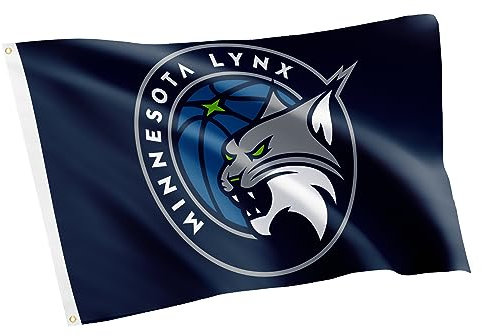 Minnesota Lynx Flag Team WNBA Women's National Basketball Association 100% Polyester Indoor Outdoor 3ft x 5ft Flag (Dark Blue)