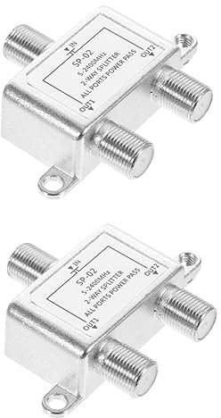 Garneck 2pezzi Splitter Coassiale Distribuitore Audio e Video Per Tv e Compatibile Design e Due Uscite Per Dispositivi