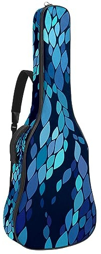 Eslifey Akustikgitarre Tasche Lila Iris Art Verstellbarer Schultergurt Gitarrentasche Gigbag 40 41 42 Zoll, Farbe 9, 42.9x16.9x4.7 in