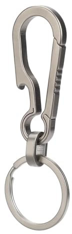 XoeLLe Porte Clef Titane - Clip Porte-Clés Mousqueton Dégagement Rapide pour Hommes et Femmes - Clés à La Taille Mousqueton EDC