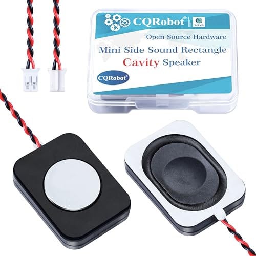 CQRobot 2 Pièces/1 Paire 35 mm * 25 mm * 6,8 mm 4 Ohms 2 Watts/3 Watts, Son Latéral Haut-Parleurs Cavité Rectangulaire, Câble D'interface JST-PH 2,0 mm, Composants D'application Projet Électronique.