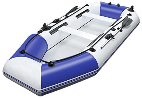 WolFum Großes Schlauchboot, aufblasbares Kajak für 1-7 Personen, Tragbares Angelkajak aus verdicktem PVC mit Luftpumpenpaddel, 180 cm x 115 cm