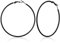 Boucles d'oreilles Créoles pour Femme Créez Votre Propre Verre à vin - Breloques Rondes Ouvertes en Acier Inoxydable Boucles d'oreilles Créoles en Noir pour la Fabrication de Bijoux 70mm