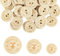 Goiern 150 Stück Handmade Knöpfe “Handmade mit Liebe” Holzknopf 15mm 20mm 25mm Runde Form Holzknöpfe zum Nähen und Basteln von Dekorationen