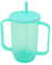 Gobelet Adulte de 350 Ml avec Paille, 2 Poignées et Couvercle étanche pour Patients âgés et Handicapés, adapté aux Liquides Chauds et Froids, Aide à la Boisson Idéale