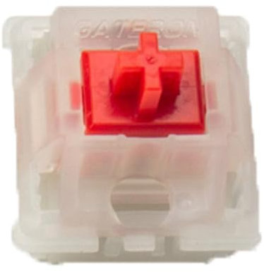 GATERON Milky Red Pro Keyboard Switches, KS-3X1 45g Force Linear RGB LED Pre Lubed 5 Pins Through-Hole LED Key Switches for MX Mechanical Keyboard(35PCS)