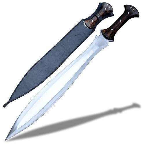 21 Zoll langes keltisches Blattschwert-Wikingerschwert-Historisches Schwert-Sammlerschwert-Kampfbereit-Full Tang-Handgefertigt in Nepal