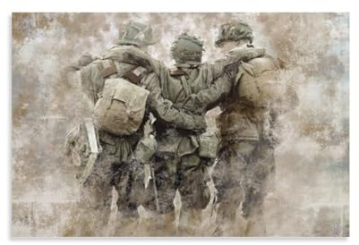 Band of Brothers, Kriegsdrama, TV-Serie, historisches Poster, Kunstdruck, Poster, Wandkunst, Gemälde, Leinwanddekoration, Heimposter, 60 x 90 cm