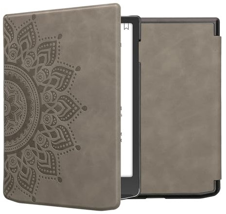 kwmobileÉtui Compatible avec Pocketbook InkPad 4 / Color 3 / Color 2 Coque - Étui à Rabat magnétique tabletteeReader Similicuir - Gris