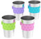 Rich&Ray 4 Pack Magnetic Fridge Cups, 12 oz Stainless Steel Magnetic Hanging Cups with Silicone Cup Holder for Fridges or Water Coolers