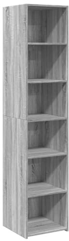 vidaXL Highboard, Sideboard mit Stauraum, Hochschrank Beistellschrank für Wohnzimmer, Lagerschrank Schrank Regal, Grau Sonoma-Eiche Holzwerkstoff