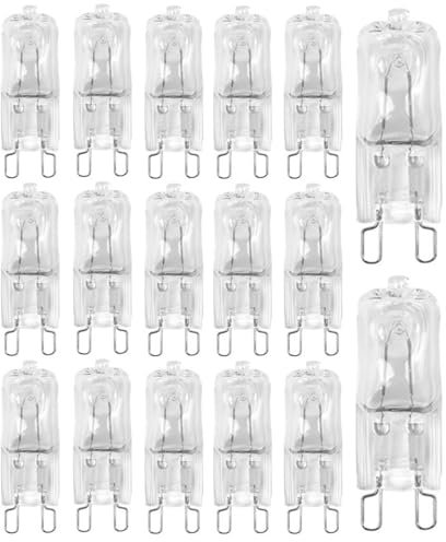 UGEFKMQ Lampadina Alogena G9 20W 230V 25W 40W 60W 360° Luce Dimmerabile Capsula Trasparente Lampadine Alogene G9 Bianco Caldo 20Pc 40W