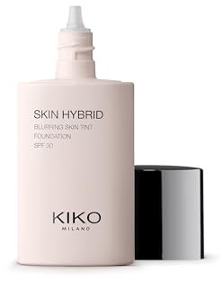 KIKO Milano Skin Hybrid Blurring Skin Tint Foundation 04, Perfektionierendes Gesichts-Fluid, 24-stündiger Halt. Weichzeichnereffekt, LSF 30