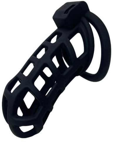 MAGMERNHT Male Chastity Device Cock Cage Lightweight Entry Level CB Lock Penis Cage BDSM Bondage Restraint Sex Toy Penis Exercise Prevent Erection Virginity for Men (XL)