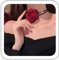 Wendalern Collier ras du cou en fleurs et perles pour femmes Collier de satin rouge et de roses Collier à lacets en velours avec ruban noir Grand collier de laçage floral en camélia Bijoux de mariage