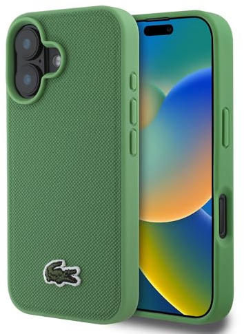 CG MOBILE Lacoste Magsafe Iconic Schutzhülle für iPhone 16, Grün