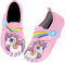 Kyopp Hausschuhe Kinder Junge Mädchen Pantoffeln Atmungsaktive Rutschfest Weich Barfussschuhe für Lauflernschuhe Kleinkinder Schuhe Kindergarten Unisex (Regenbogen-Einhorn 26/27EU)