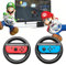 QOMJUFA Volants pour Switch/Switch OLED, Joy-Con Steering Wheel Compatible avec Mario Kart 8 Deluxe [Pack de 2] - Noir