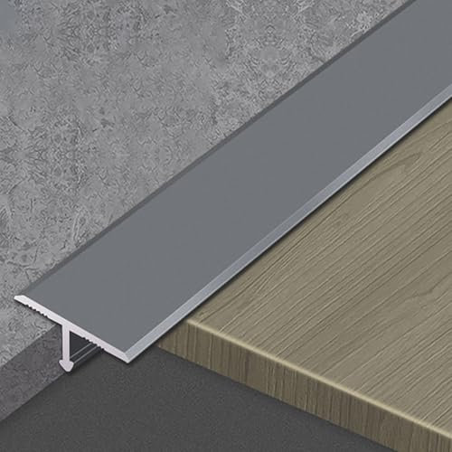 3Stück 90cm Lang, Übergangsprofil Aluminium Übergangsleiste Bodenleiste Anpassungsprofil zum Schrauben(Grey,1.2cm*270cm(3 * 90cm))