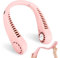 VFANDV Nackenventilator, 3000mAh Hängender Halsventilator Tragbarer Persönliche Halsventilatoren USB Wiederaufladbarer Nackenlüfter 5 Geschwindigkeiten LED Neck Fan mit 360° Einstellbarer (rosa)