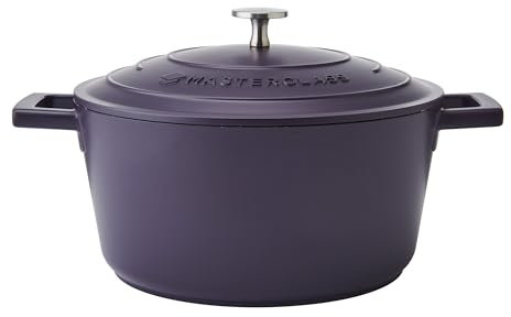 MasterClass Cast Aluminium Purple Casserole Dish, 24cm, 4 Litre, Gift Boxed