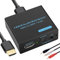 HDMI Audio Extractor 4K x 2K@30Hz HDMI to Optical SPDIF Toslink + 3.5mm AUX Stereo Splitter Lossless Sound Support DTS-HD/Dolby AC3, for HDTV/Projector/PS4/Xbox