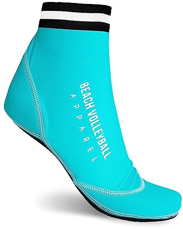 Momevo Beachmates Beachvolleyball Socken - schützende Beachsocken aus Neopren und Elasthan - idealer Kälte und Hitzeschutz (Aqua Türkis, 35-37)