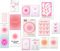 CAIJ Aesthetic Poster Set Clean Girl Room Decor Poster & Kunstdrucke,Aesthetic Wandbilder Wohnzimmer 16PCS,Rosa