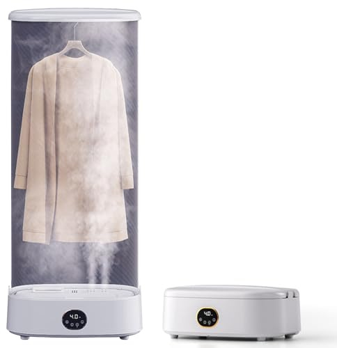 Kensbro Macchina da stiro e pieghevole automatica, 1000 W, con funzione vapore, pieghevole, con funzione temporale, display touch screen digitale