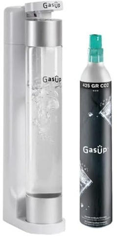Gasatore da tavolo per acqua frizzante GasUp Pika bianco