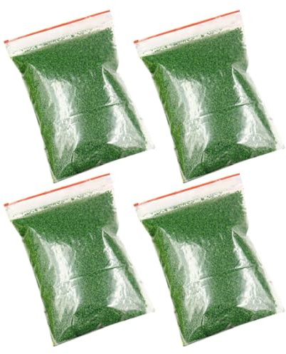 FIXOSHEE 4 Säcke Landschafts Basismaterial für Mikrolandschaften Rasendünger Moosmaterial Grün Selbstgemacht Bonsai Modellbau Zubehör für Modellbahn und Sandtisch