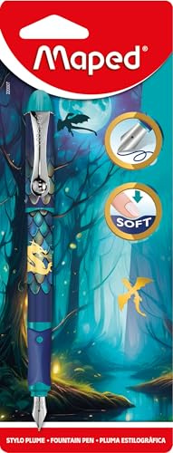 Maped - Stylo-Plume Dragon - Pointe Iridium Résistante - Prise Ergonomique