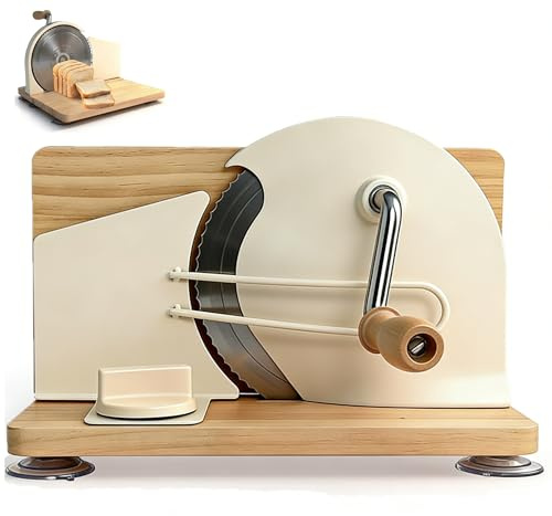 Manual Bread Slicer for Homemade Sourdough, 0-2cm Adjustable Thickness