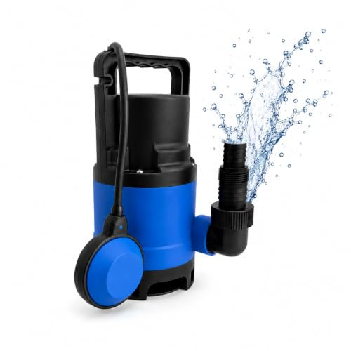 Pompe submersible pour eau sale de 400 W avec débit de 7500 l/h - Hauteur de refoulement max. 5 m, profondeur d'immersion de 4 m, câble de 10 m, interrupteur à flotteur et protection thermique pour