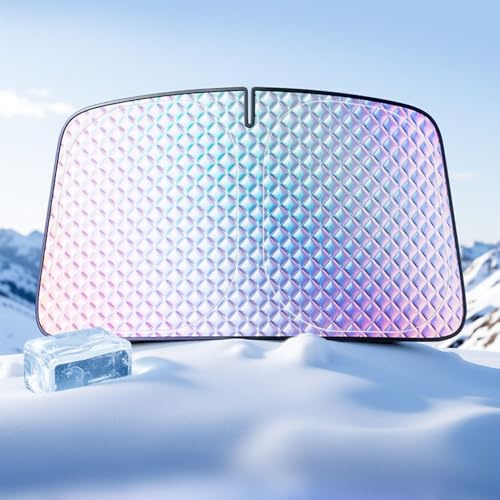 Protector Solar Parabrisas Coche para Peugeot 208 (A9 P21 2012-2025 2026),Escudo Térmico Interior Vehículo,Cubierta Ventana Delantera con Bolsa De Almacenamiento