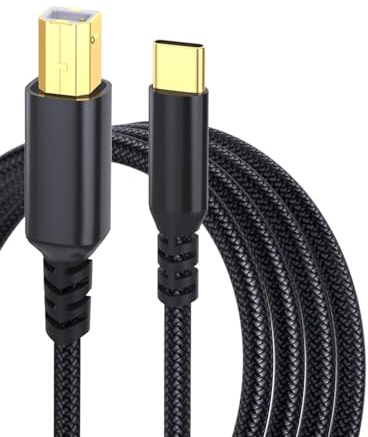 Hogulin Usb b to Usb c, 1 Pcs 2m Usb-c to Usb-b Cable, Usb-b Toc, Suitable for Macbook Pro, Audio Interfaces, Midi Keyboards and Dj Controllers