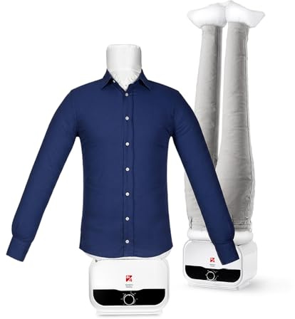 Di4 Manichino 2 in 1 Vapissimo VestiDry, stiratura e asciugatura automatiche, 1400W, elimina le pieghe, deodoriza e neutralizza gli odori, timer di 3 ore, taglie dalla S alla XXL, accessorio pantaloni
