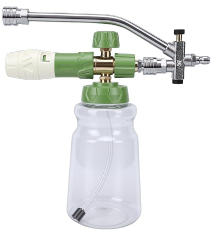 Fafeicy Foam Cannon with 1/4 Quick Connector and Dual Way Valve 3600 PSI Pressure Washer Soap Dispenser for Car Motorcycle and House Cleaning
