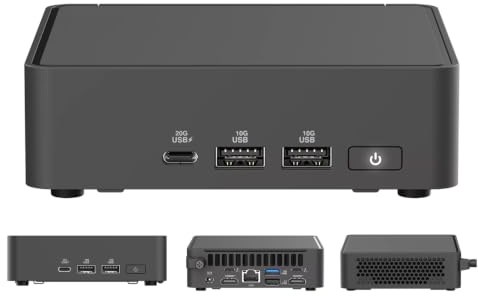 NUC 15 Pro NUC15CRKC7 Mini PC with Intel Core Ultra 7 240H, Intel Arc Graphics, Quad 4K Display, Thunderbolt 4, Wi-Fi 7, Tool-less 0.48L Chassis for Business and Edge AI Computing(64GB RAM+4TB SSD)