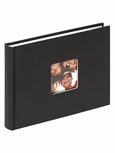 walther design Fotoalbum schwarz 22 x 16 cm mit Cover-Ausstanzung, Fun FA-207-B