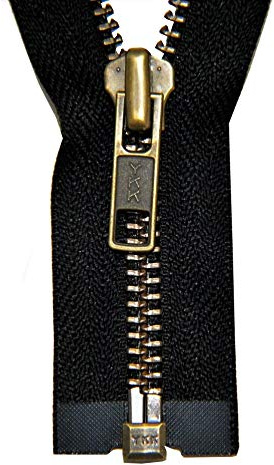 YKK Reißverschluss 1 Wege teilbar schwarz 85 cm Metall Metallzähne