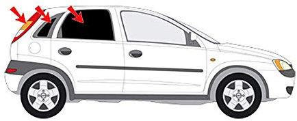 Solarplexius Auto-Sonnenschutz Scheiben-Tönung passgenau für 5-Türer Opel Corsa C Bj. 00-09 Keine Folie Komplettsatz
