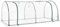 Outsunny Mini Greenhouse, Small Polytunnel Green House with Zipped Doors, Steel Frame for Garden Patio, 200 x 100 x 80cm, Clear