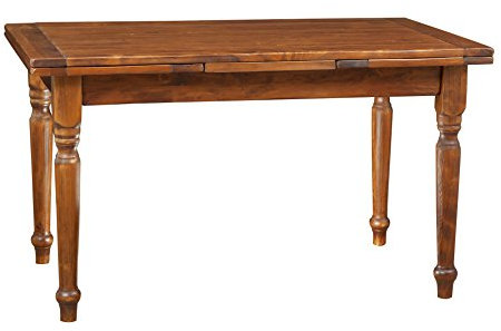 Biscottini Esstisch ausziehbar Made in Italy 140x80 cm | Esstisch Holz massiv | Küchentisch ausziehbar