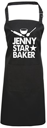 Edward Sinclair Delantal personalizado con diseño de estrella para cocinar/hornear, Negro, Taille unique
